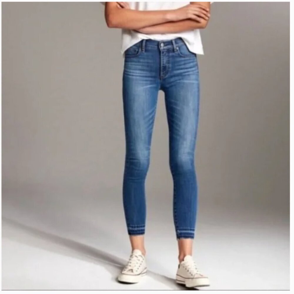 Denim Forum Dark Blue The Nico Mid Rise Skinny Jeans - 25